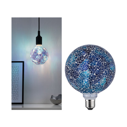 Paulmann LED G125 Miracle Mosaic 470lm blue dim E27 2700K 230V