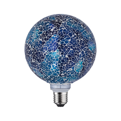 Paulmann LED G125 Miracle Mosaic 470lm blue dim E27 2700K 230V