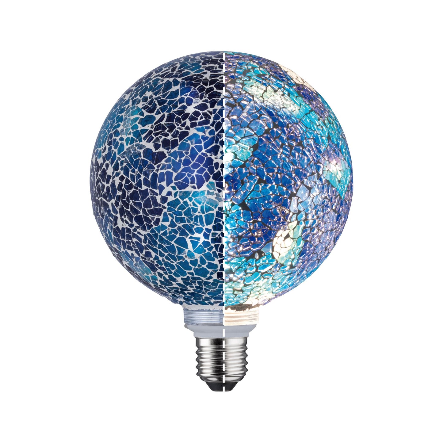 Paulmann LED G125 Miracle Mosaic 470lm blue dim E27 2700K 230V