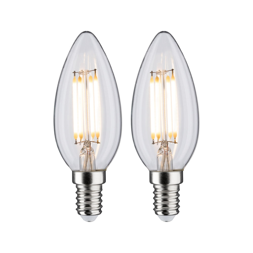 Paulmann LED Fil 2er Kerzen 470lm E14 2700K klar 4,5W 230W