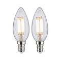 Paulmann LED Fil 2er Kerzen 470lm E14 2700K klar 4,5W 230W