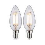 Paulmann LED Fil 2er Kerzen 470lm E14 2700K klar 4,5W 230W