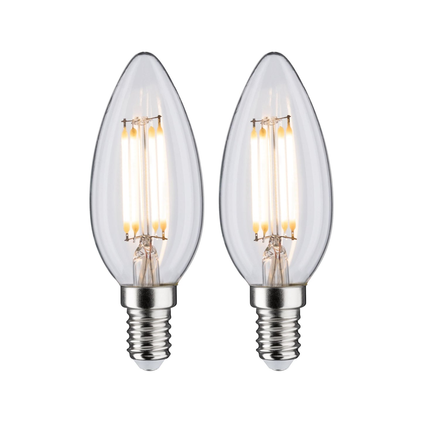 Paulmann LED Fil 2er Kerzen 470lm E14 2700K klar 4,5W 230W