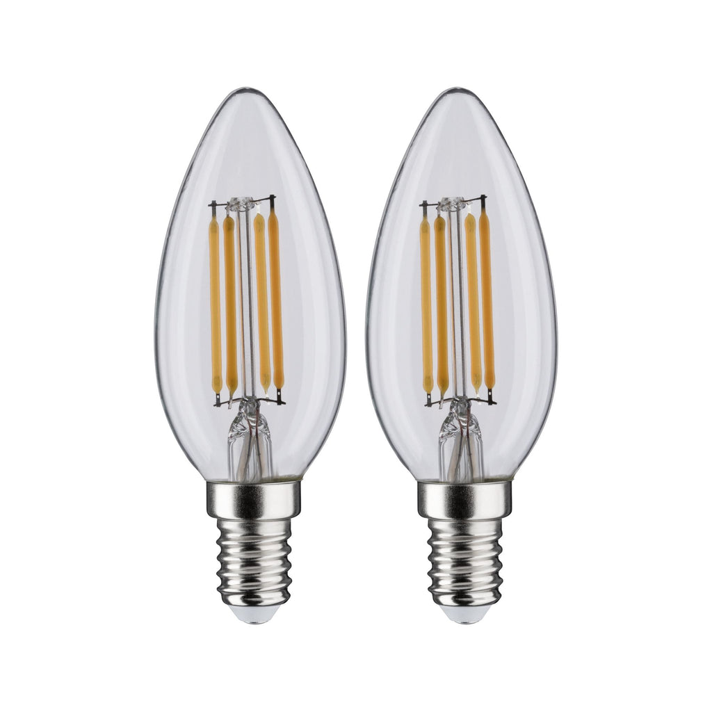 Paulmann LED Fil 2er Kerzen 470lm E14 2700K klar 4,5W 230W