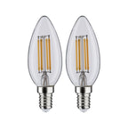 Paulmann LED Fil 2er Kerzen 470lm E14 2700K klar 4,5W 230W