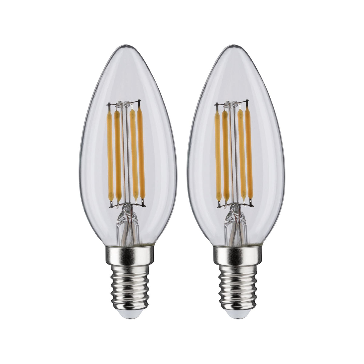 Paulmann LED Fil 2er Kerzen 470lm E14 2700K klar 4,5W 230W