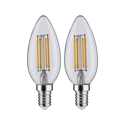 Paulmann LED Fil 2er Kerzen 470lm E14 2700K klar 4,5W 230W