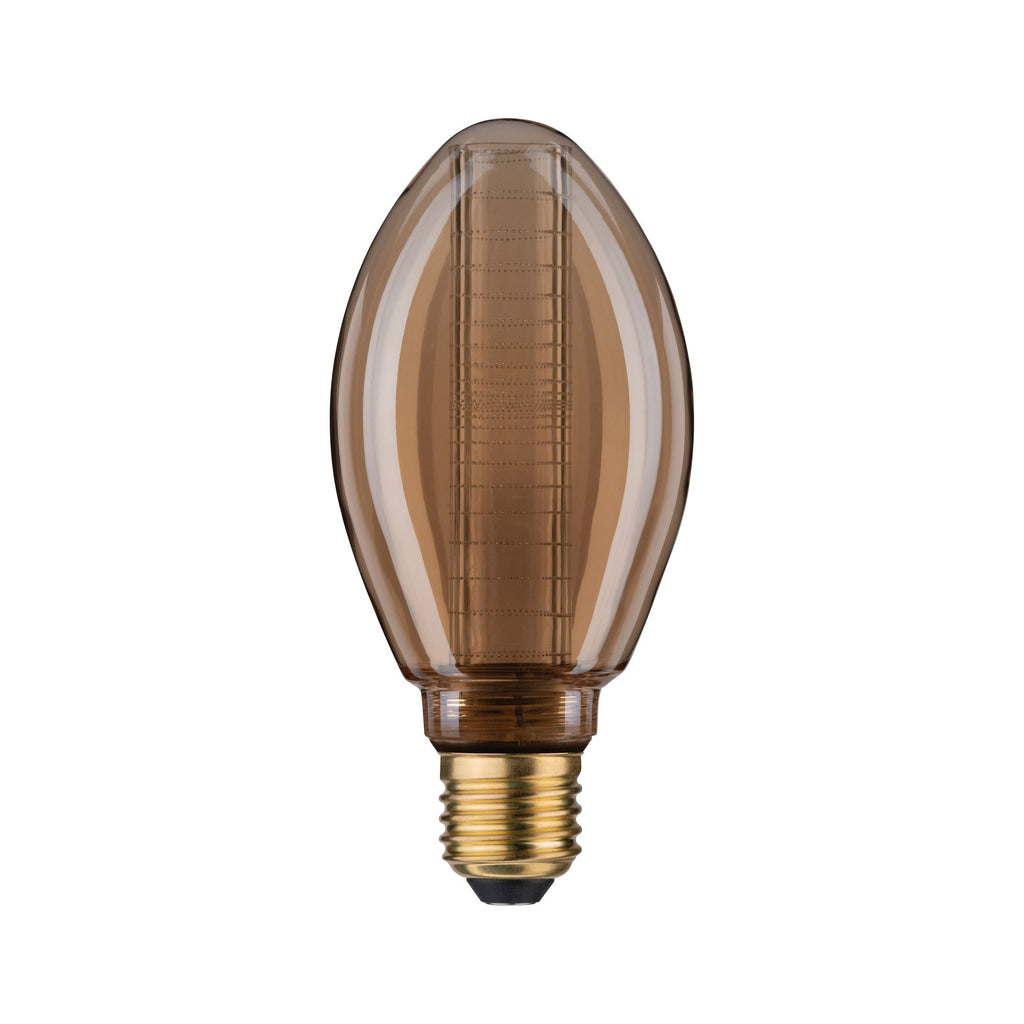 Paulmann LED Vintage-Birne B75 Inner Glow E27 Gold mit Innenkolben Ringmuster dimmbar