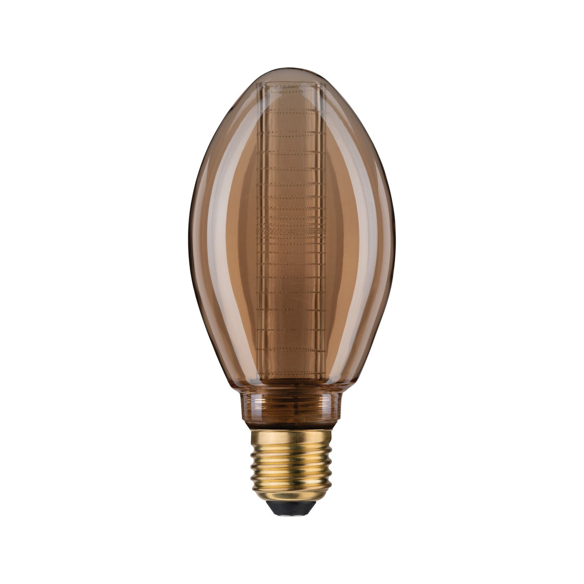 Paulmann LED Vintage-Birne B75 Inner Glow E27 Gold mit Innenkolben Ringmuster dimmbar