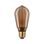 Paulmann LED Vintage-Kolben ST64 Inner Glow E27 Gold mit Innenkolben Spiralmuster dimmbar