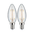Paulmann LED Kerze Filament 2er-Pack E14 230V 2x250lm 2x2,7W 2700K  Klar