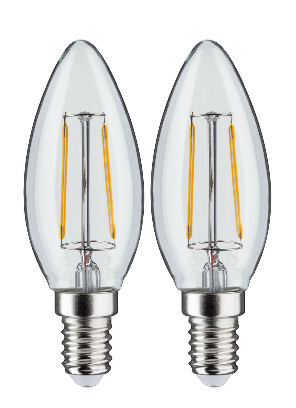 Paulmann LED Kerze Filament 2er-Pack E14 230V 2x250lm 2x2,7W 2700K  Klar