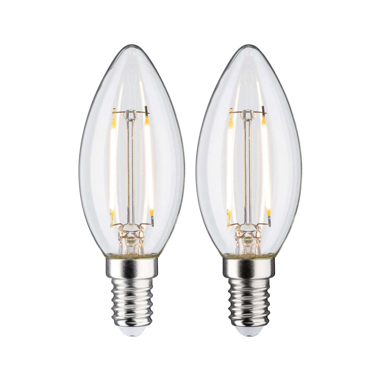 Paulmann LED Kerze Filament 2er-Pack E14 230V 2x250lm 2x2,7W 2700K  Klar