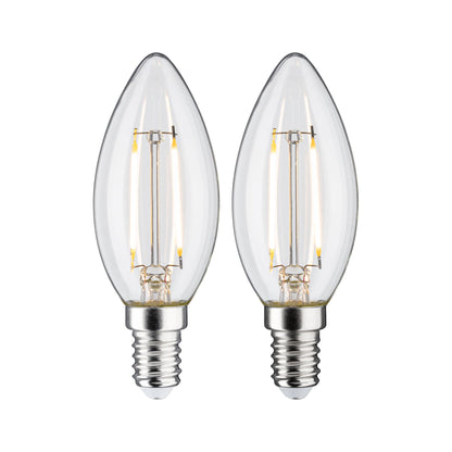Paulmann LED Kerze Filament 2er-Pack E14 230V 2x250lm 2x2,7W 2700K  Klar