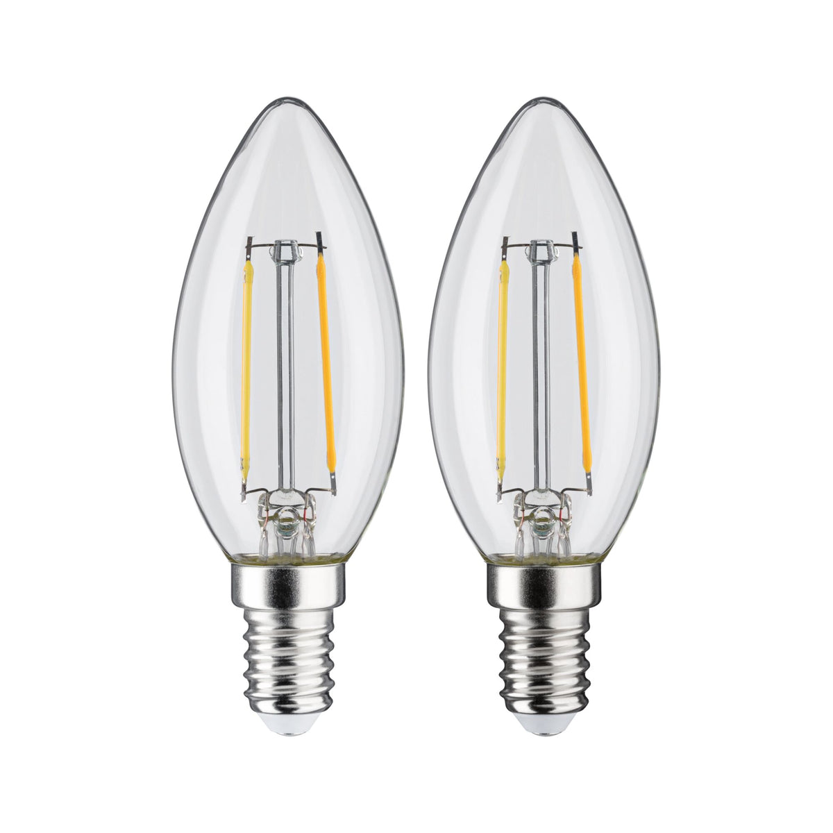 Paulmann LED Kerze Filament 2er-Pack E14 230V 2x250lm 2x2,7W 2700K  Klar
