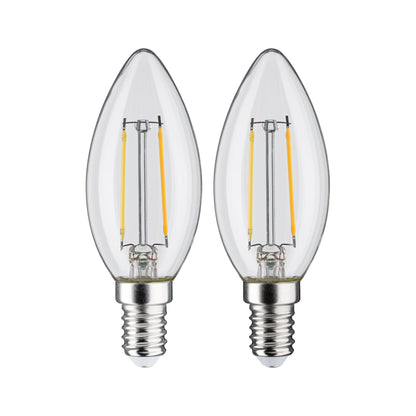 Paulmann LED Kerze Filament 2er-Pack E14 230V 2x250lm 2x2,7W 2700K  Klar