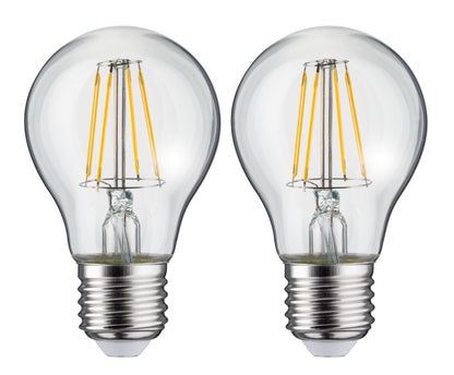 Paulmann LED Birne Filament 2er-Pack E27 230V 2x470lm 2x5W 2700K  Klar