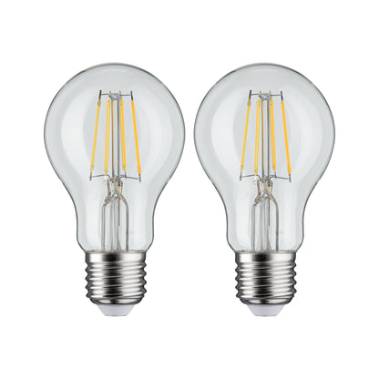 Paulmann LED Birne Filament 2er-Pack E27 230V 2x470lm 2x5W 2700K  Klar