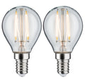 Paulmann LED Tropfen Filament 2er-Pack E14 230V 2x250lm 2x2,7W 2700K  Klar