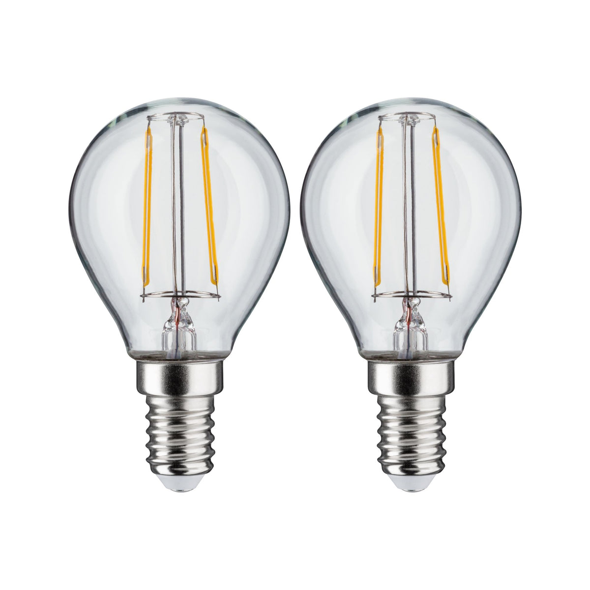 Paulmann LED Tropfen Filament 2er-Pack E14 230V 2x250lm 2x2,7W 2700K  Klar