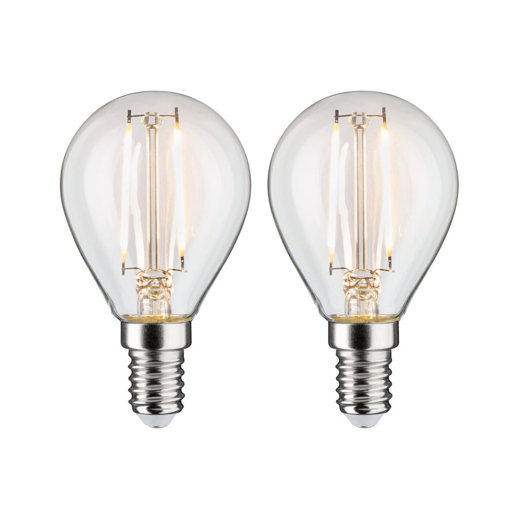 Paulmann LED Tropfen Filament 2er-Pack E14 230V 2x250lm 2x2,7W 2700K  Klar