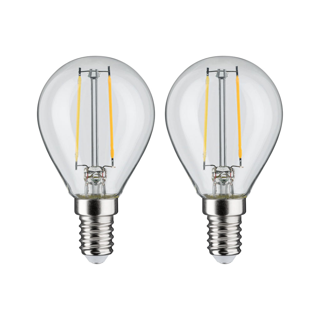 Paulmann LED Tropfen Filament 2er-Pack E14 230V 2x250lm 2x2,7W 2700K  Klar