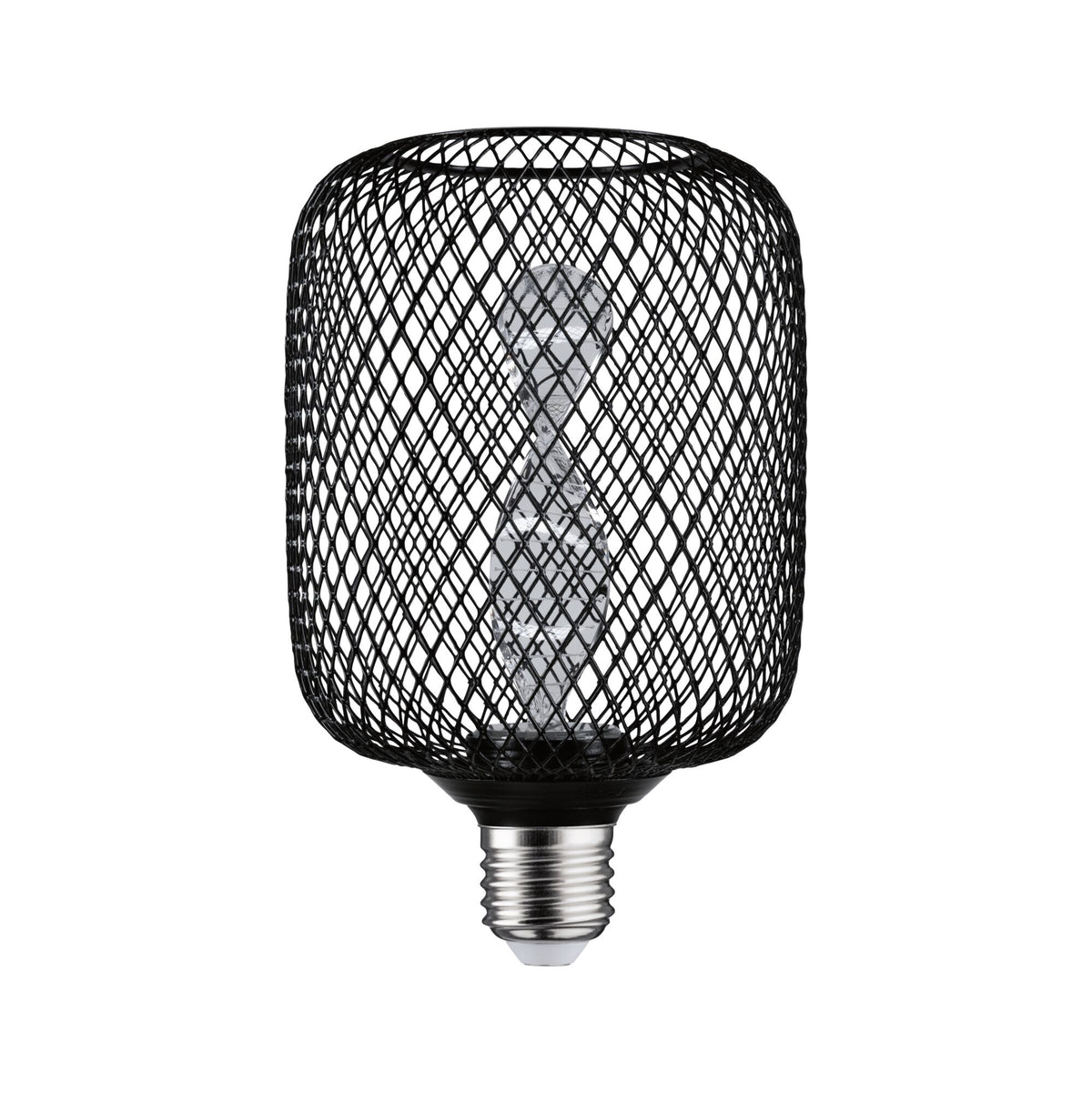 Paulmann Metallic Glow Standard 230V LED Leuchtmittel Zyl Helix E27 230V 110lm 3,5W 1800K  Schwarz