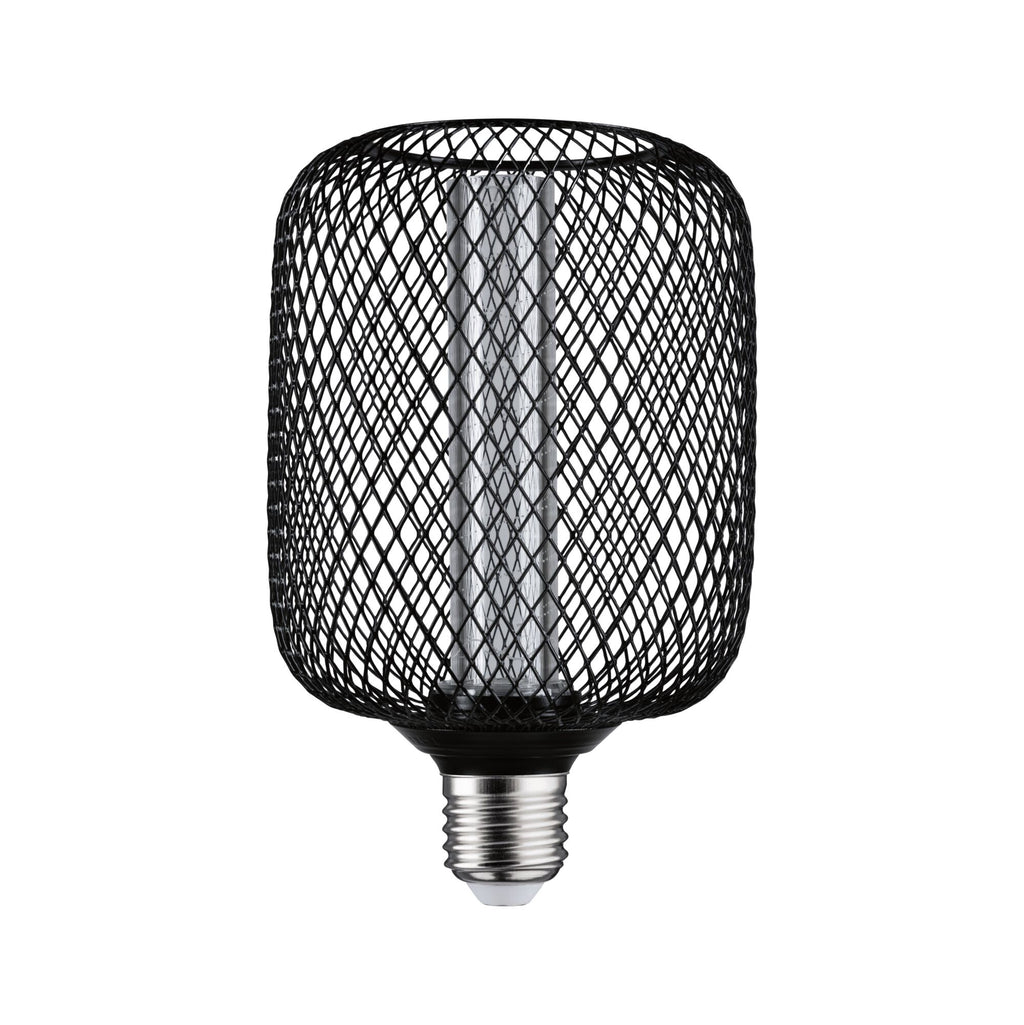 Paulmann Metallic Glow Standard 230V LED Leuchtmittel Zyl Spiral E27 230V 200lm 4,2W 1800K  Schwarz