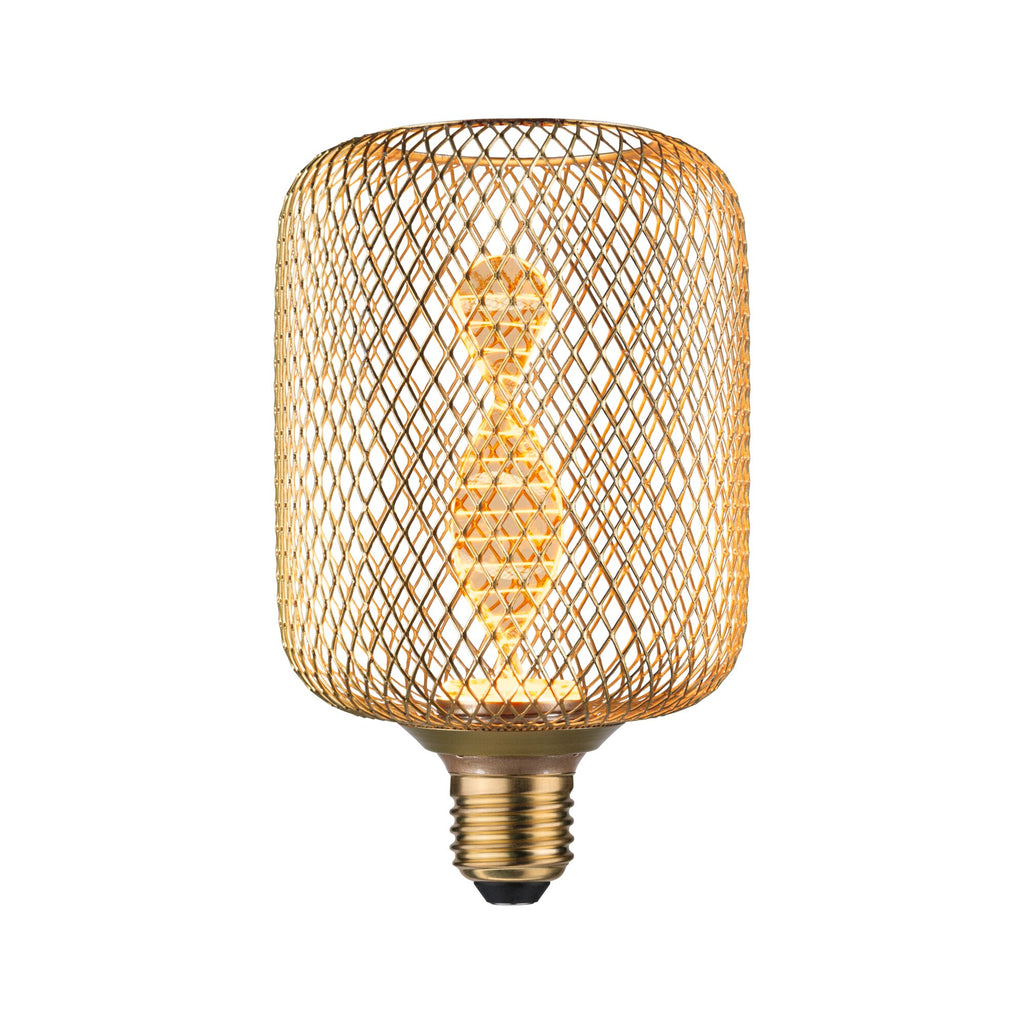 Paulmann Metallic Glow Standard 230V LED Leuchtmittel Zyl Helix E27 230V 130lm 3,5W 1800K  Messing