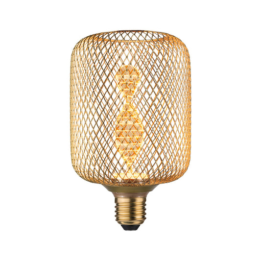 Paulmann Metallic Glow Standard 230V LED Leuchtmittel Zyl Helix E27 230V 130lm 3,5W 1800K  Messing