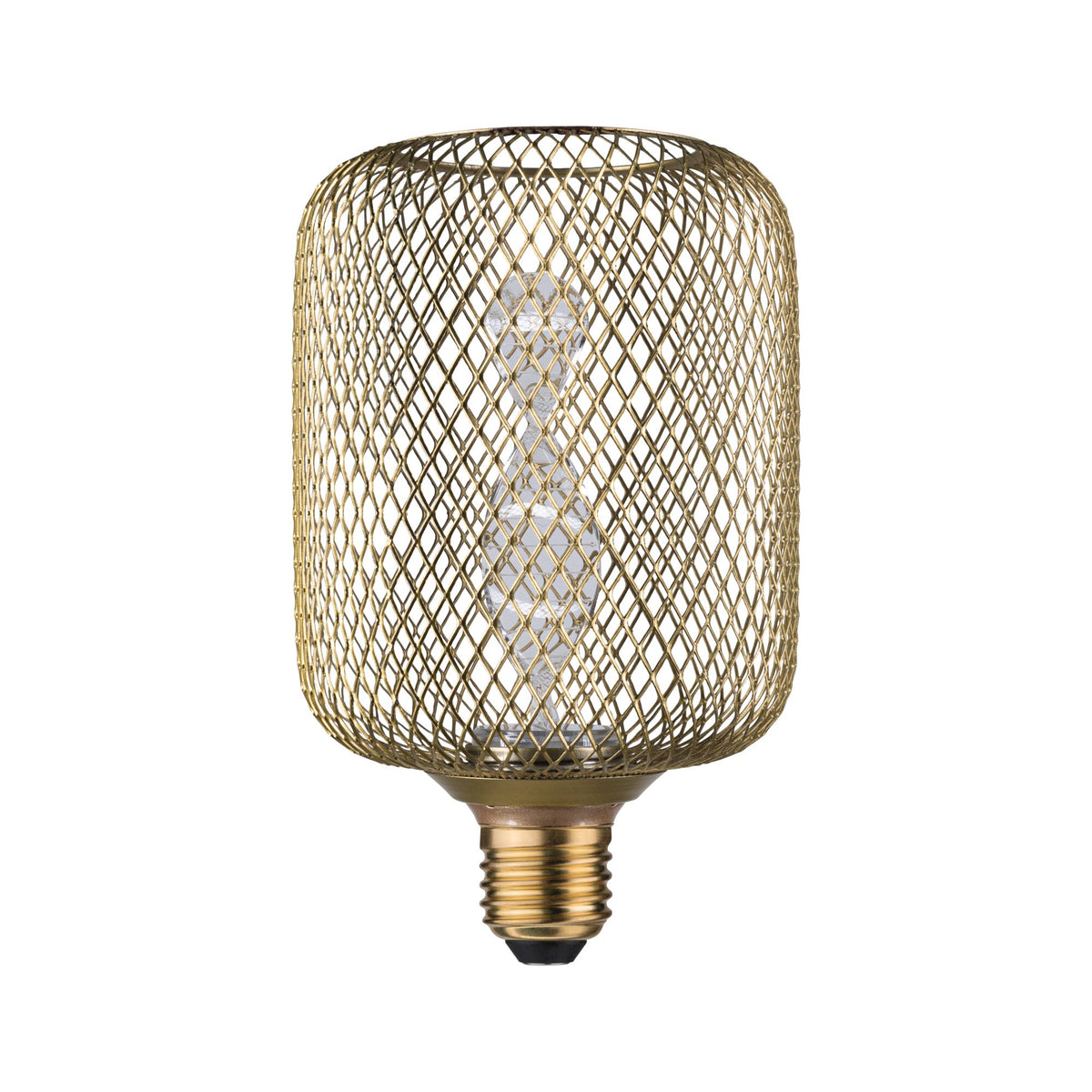 Paulmann Metallic Glow Standard 230V LED Leuchtmittel Zyl Helix E27 230V 130lm 3,5W 1800K  Messing