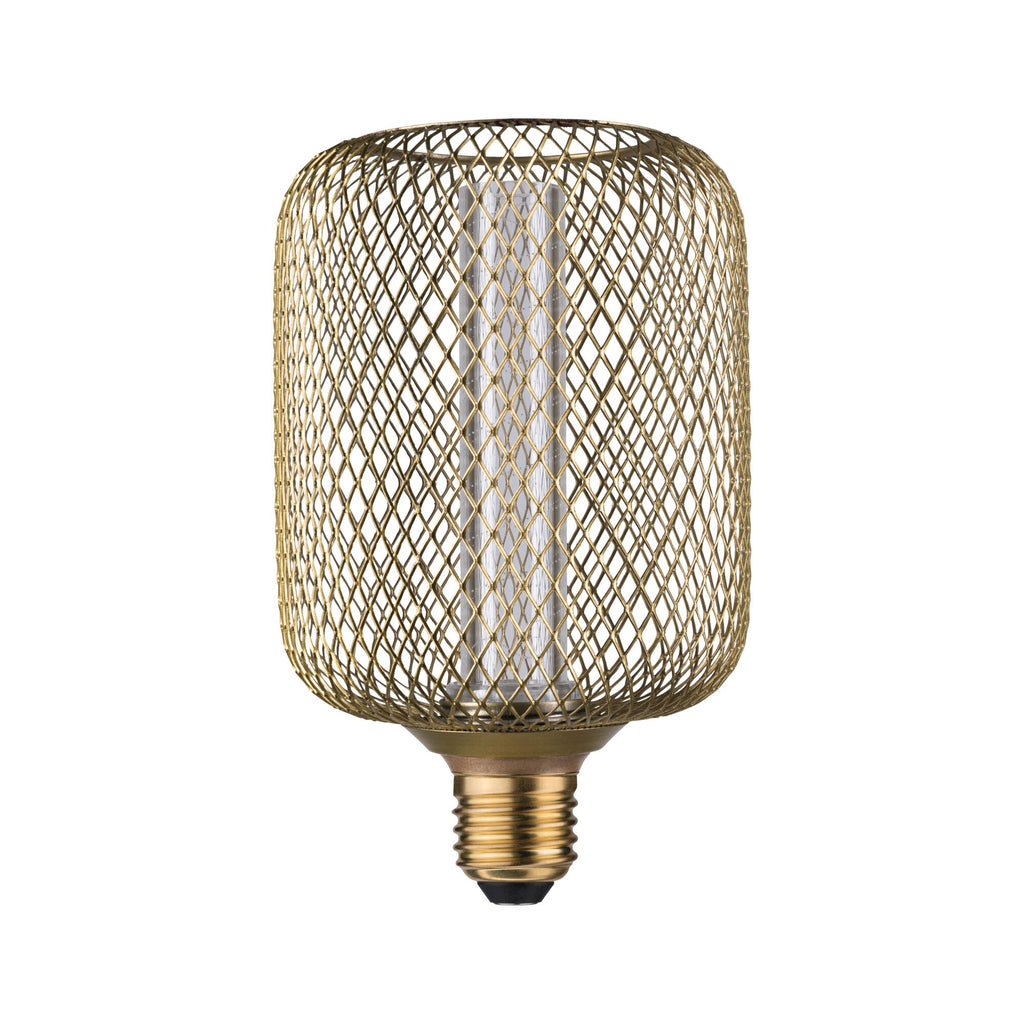 Paulmann Metallic Glow Standard 230V LED Leuchtmittel Zyl Spiral E27 230V 200lm 4,2W 1800K  Messing
