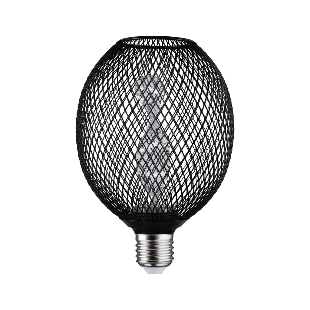 Paulmann Metallic Glow Standard 230V LED Globe Helix E27 230V 110lm 3,5W 1800K  Schwarz