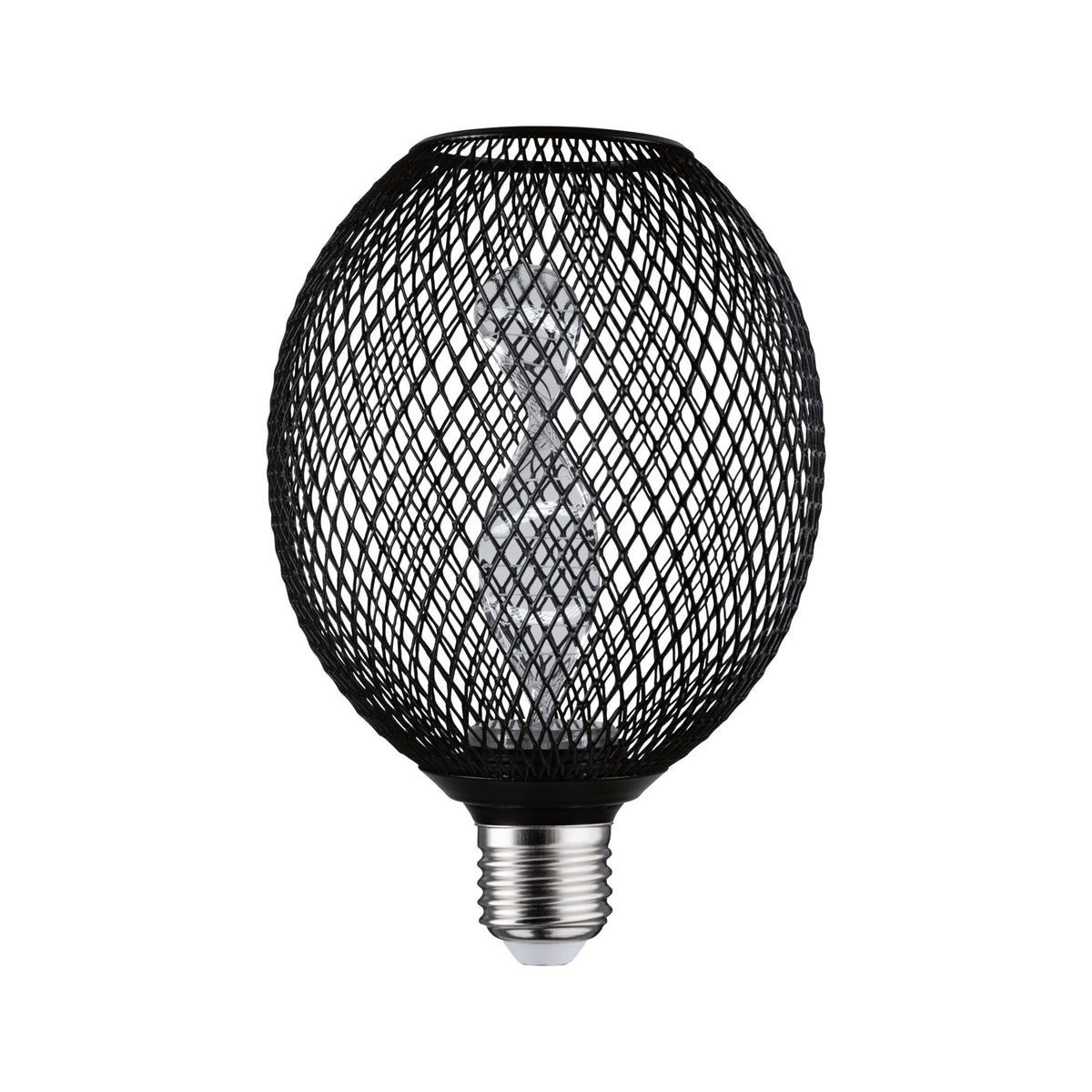 Paulmann Metallic Glow Standard 230V LED Globe Helix E27 230V 110lm 3,5W 1800K  Schwarz