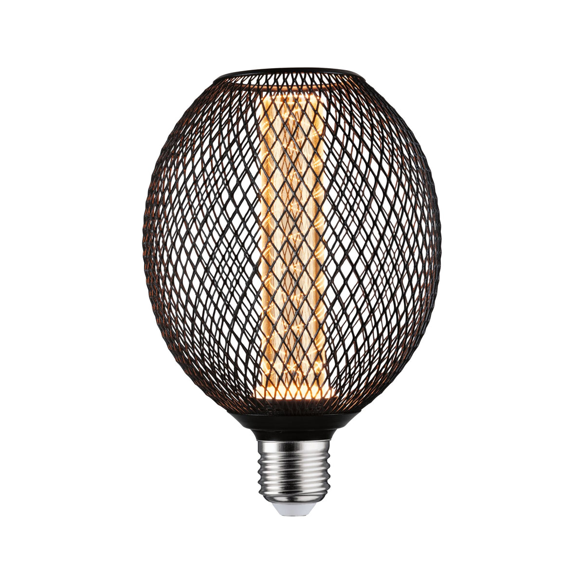 Paulmann Metallic Glow Standard 230V LED Globe Spiral E27 230V 200lm 4,2W 1800K  Schwarz