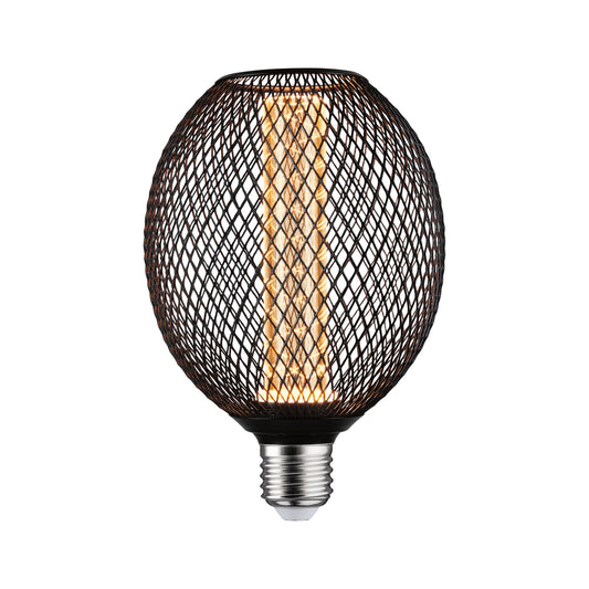 Paulmann Metallic Glow Standard 230V LED Globe Spiral E27 230V 200lm 4,2W 1800K  Schwarz