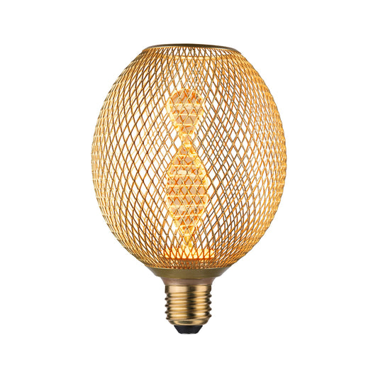 Paulmann Metallic Glow Standard 230V LED Globe Helix E27 230V 130lm 3,5W 1800K  Messing