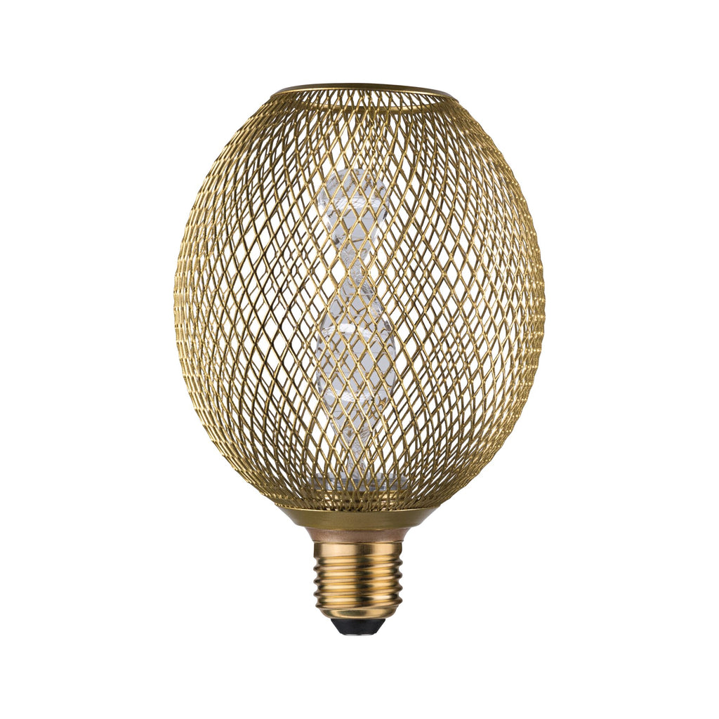 Paulmann Metallic Glow Standard 230V LED Globe Helix E27 230V 130lm 3,5W 1800K  Messing