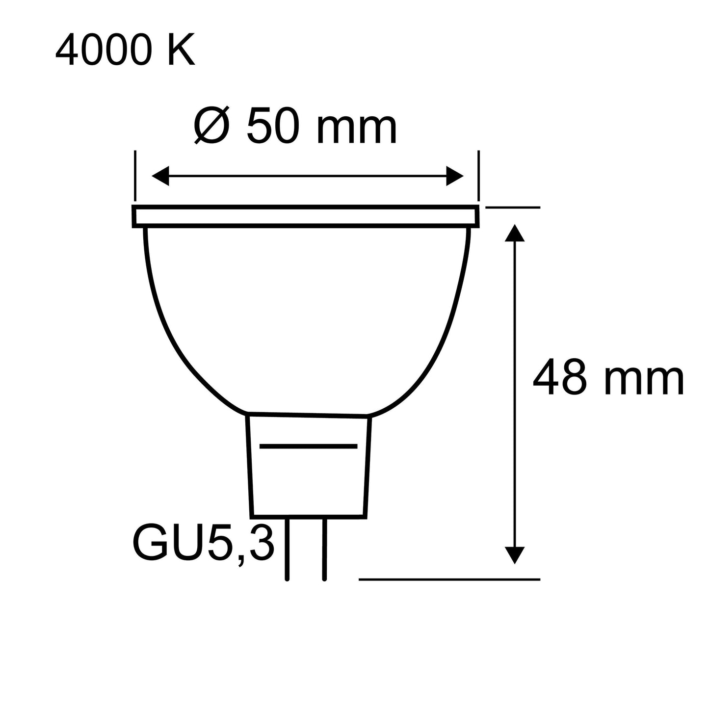 Paulmann Standard 12V LED Reflektor 3-Step-Dim  445lm 6W 4000K dimmbar Chrom matt