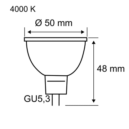 Paulmann Standard 12V LED Reflektor 3-Step-Dim  445lm 6W 4000K dimmbar Schwarz matt