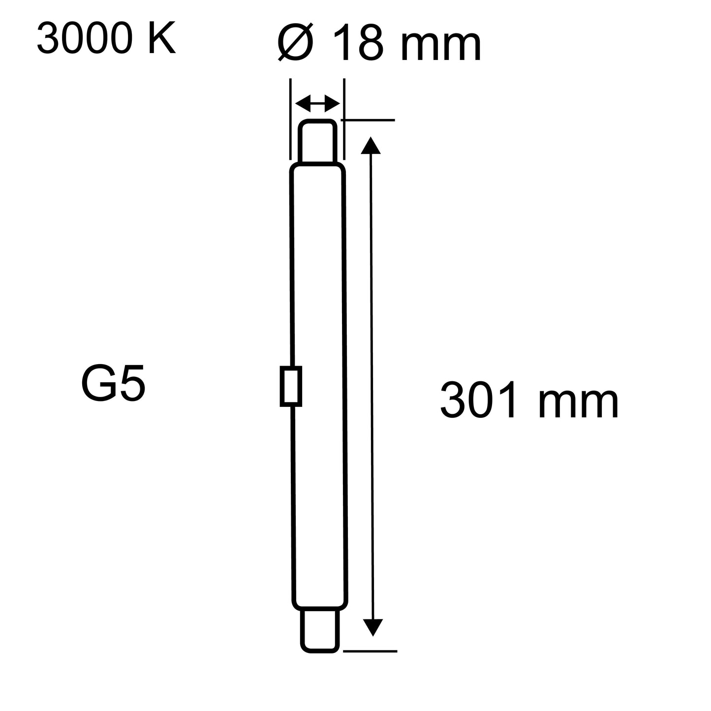 Paulmann LED Röhre  T5 HF 301mm 730lm 7,5W 3000K  Opal