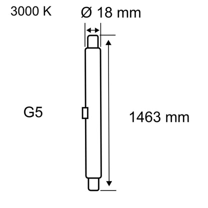 Paulmann LED Röhre  T5 HF 1463mm 3200lm 28W 3000K  Opal