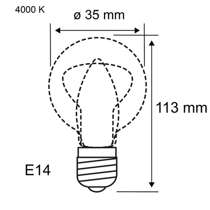Paulmann Eco-Line Filament 230V LED Kerze 525lm 2,5W 4000K  Klar