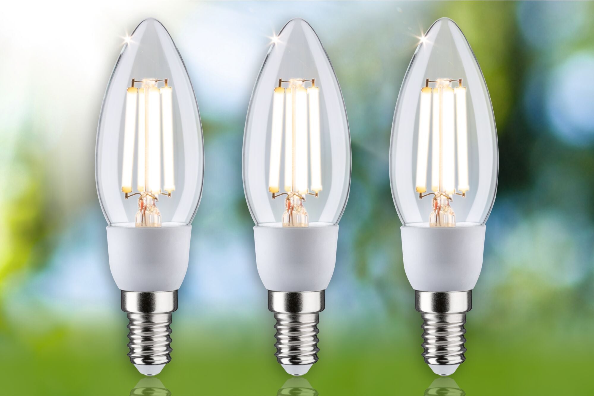 Paulmann Eco-Line Filament 230V LED Kerze 3x525lm 3x2,5W 3000K  Klar