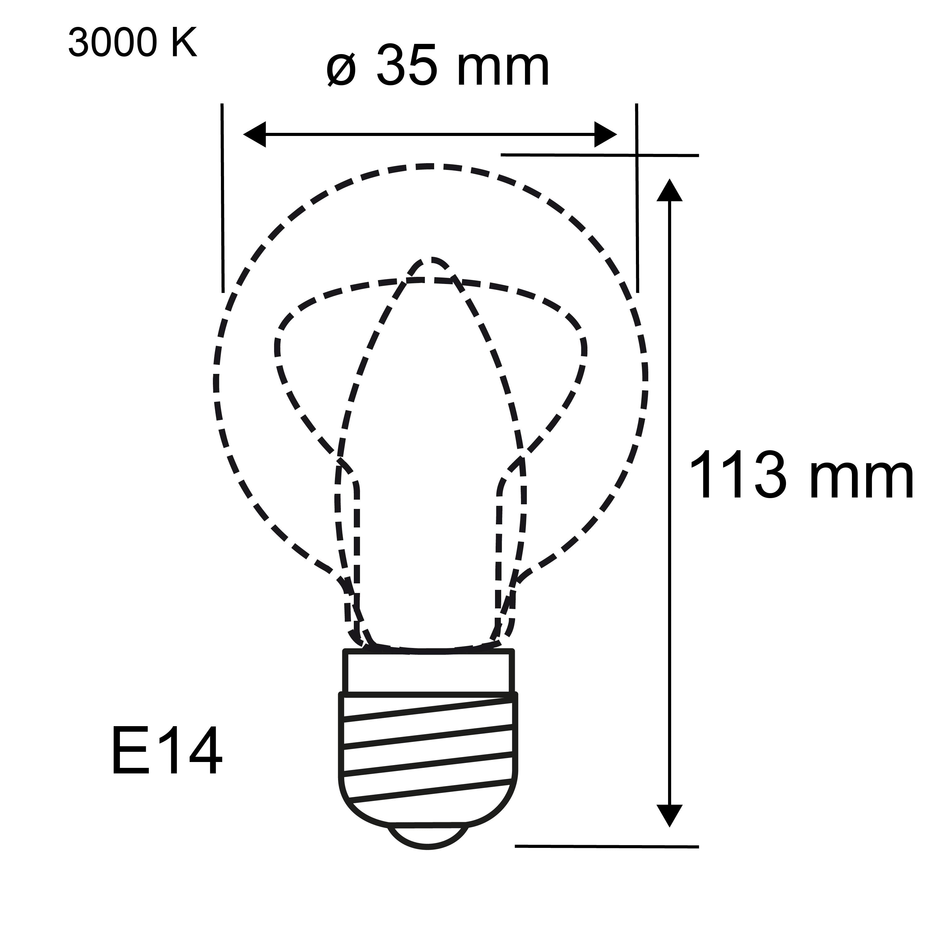 Paulmann Eco-Line Filament 230V LED Kerze 3x525lm 3x2,5W 3000K  Klar