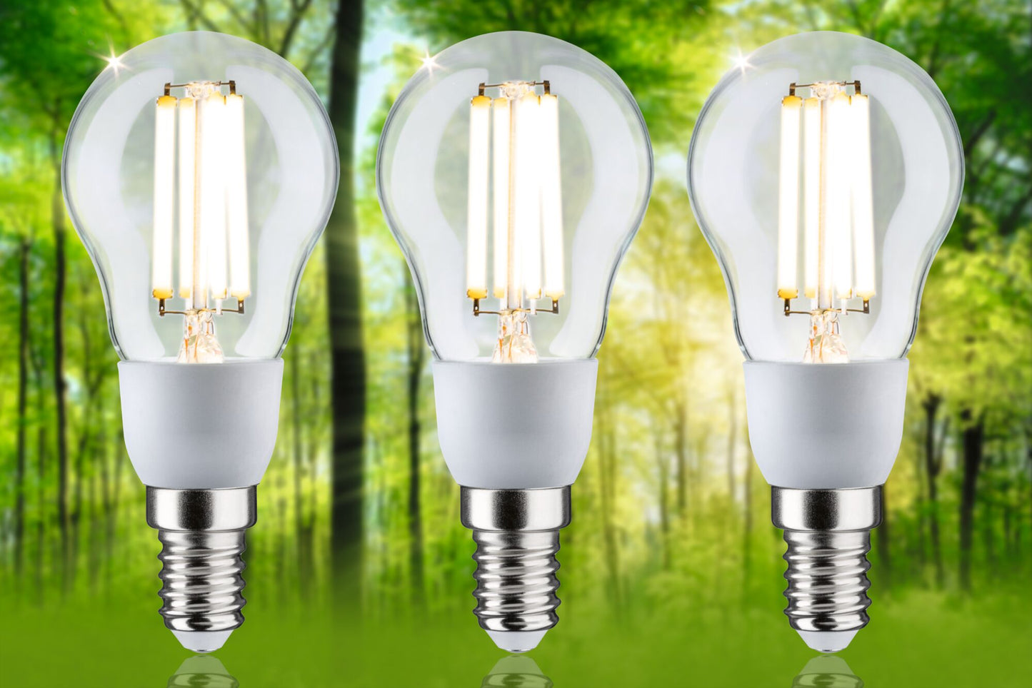 Paulmann Eco-Line Filament 230V LED Tropfen 3er-Set  100mm 3x525lm 3x2,5W 3000K  Klar
