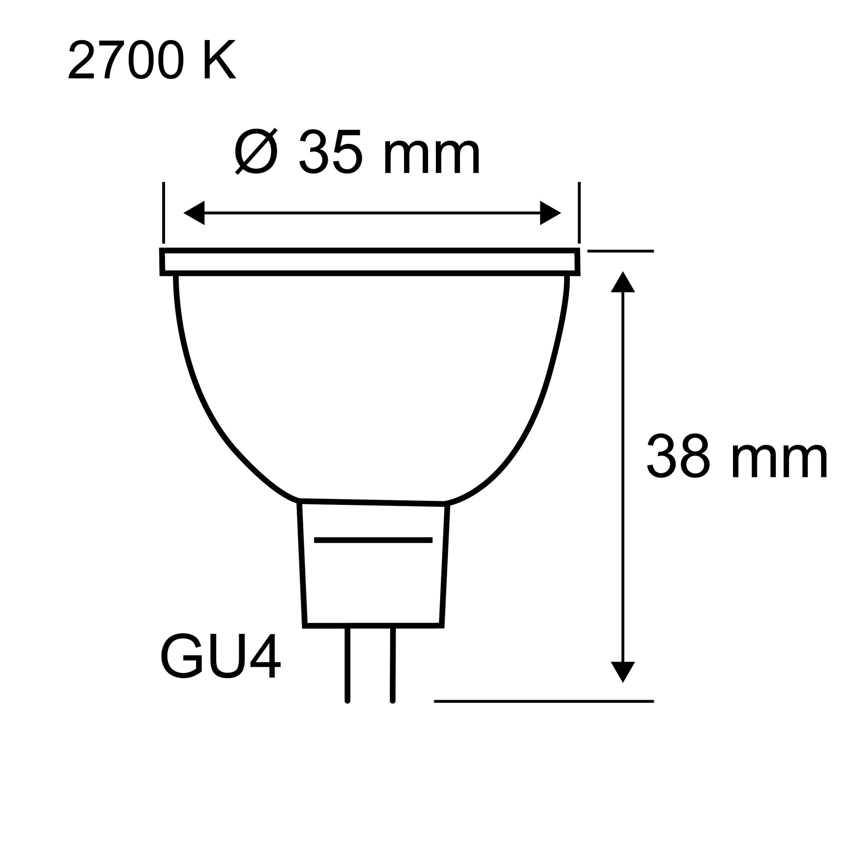 Paulmann Standard 12V LED Reflektor 3x345lm 3x4,2W 2700K  Silber