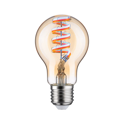 Paulmann Filament 230V LED Birne Smart Home Zigbee 3.0  470lm 6,3W RGBW+ dimmbar Gold
