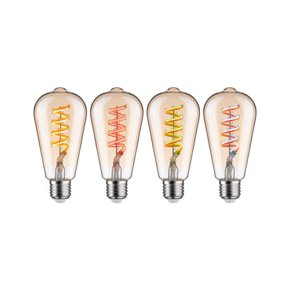Paulmann Filament 230V LED Kolben Smart Home Zigbee 3.0  470lm 6,3W RGBW+ dimmbar Gold