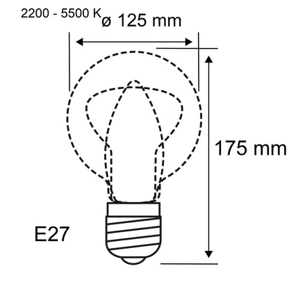 Paulmann Filament 230V LED Globe Smart Home Zigbee 3.0  600lm 7,5W Tunable White dimmbar Gold